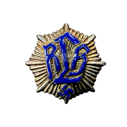 Original German Third-Reich RLB Luftschutz Membership 1st Pattern Visor Pin for Sale
