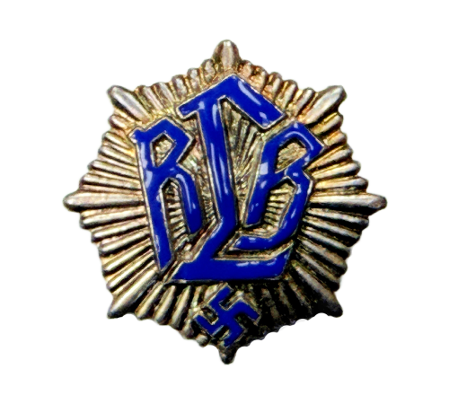 Original German Third-Reich RLB Luftschutz Membership 1st Pattern Visor Badge for Sale