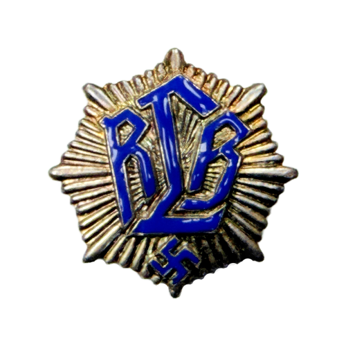 Original German Third-Reich RLB Luftschutz Membership 1st Pattern Visor Badge for Sale