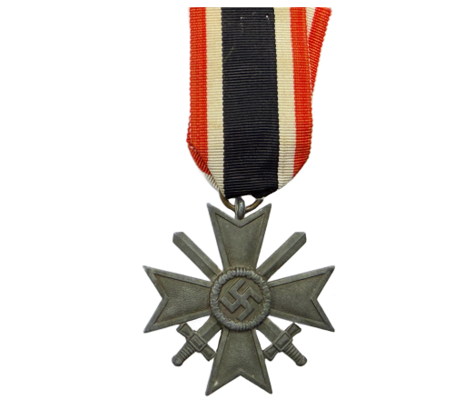 WW2 German War Merit Cross With Swords 2nd Class & Ribbon By manufactured by Förster & Barth  Image 1.png