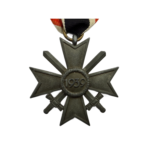 WW2 German War Merit Cross With Swords 2nd Class & Ribbon By manufactured by Förster & Barth  Image 1.png