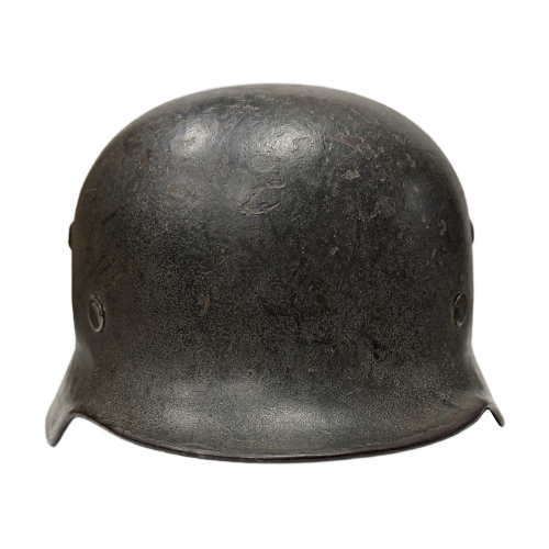 WW2 German 1942 M40 Q64 Single Decal Army Heel Helmet By Quist with Leather Liner (Original) - Photo 5