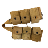 WW2 Original US M1918 Browning Automatic Rifle (BAR) 2nd Assistant Gunner 6-Pocket Khaki Canvas Magazine Belt made by Plant Bros. & Co. 