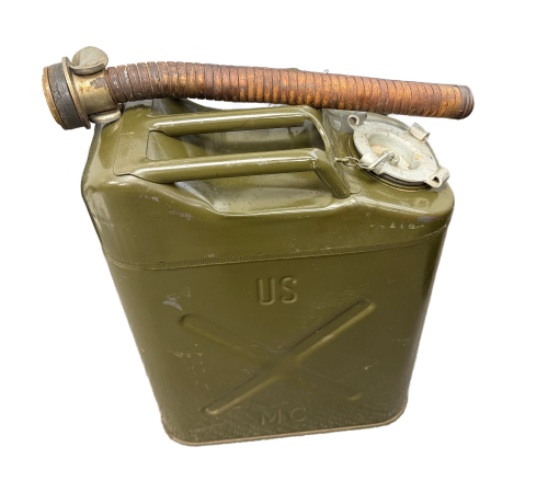 Original USMC Marked 5 Gallon Petrol Jerry Can & Spout image 1.png