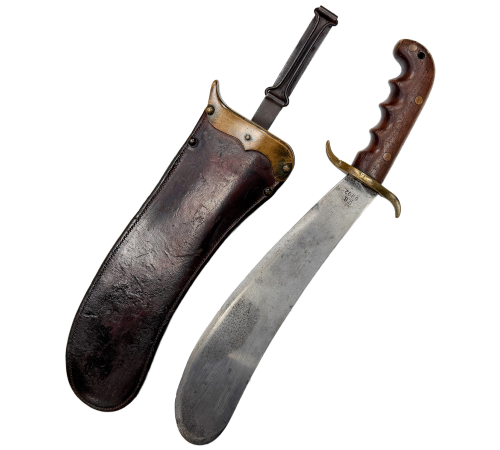 WW1 Original  US Model 1904 Springfield Armory Hospital Corps Bolo Knife with RI Arsenal Brass & Leather Sheath
